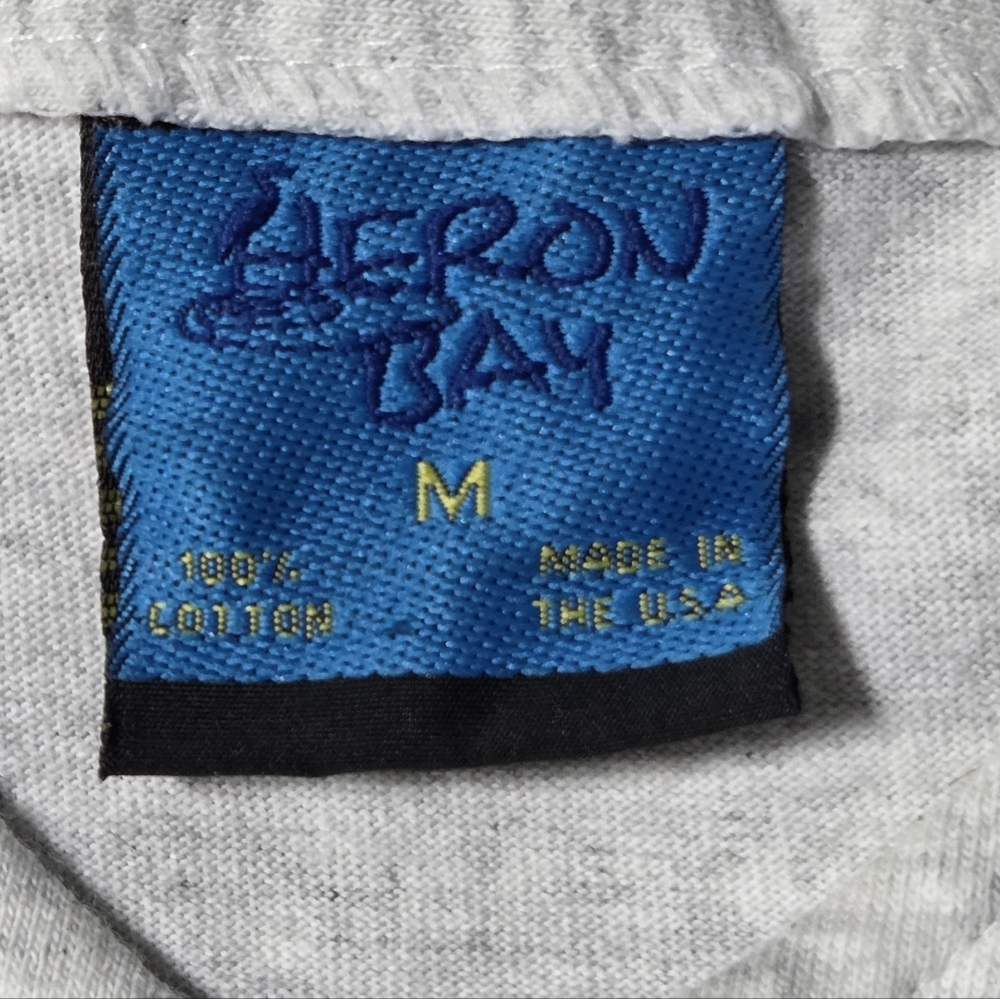 Vtg Texas Tech Baseball Jersey Logo Button-Up Gray USA Medium Heron Bay Shirt - Picture 5 of 8